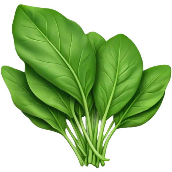Plate with spinnach leaf emoji