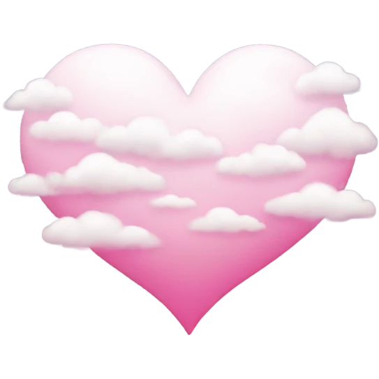 White heart with pink clouds  emoji