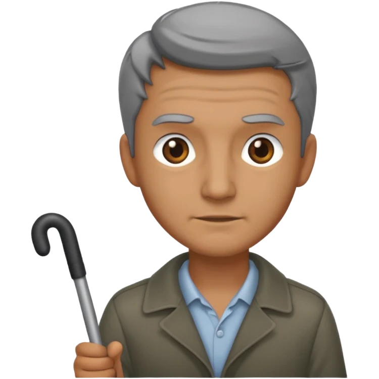 man with probing cane emoji