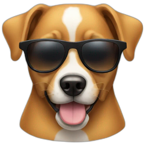 Dog with sunglasses  emoji