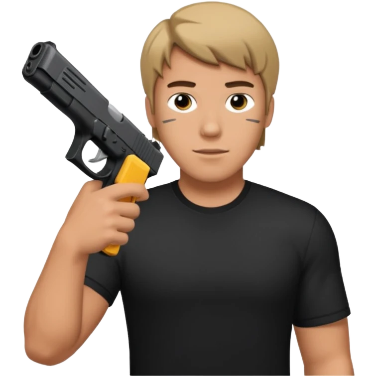 Mr.beast holding a Glock 19 emoji