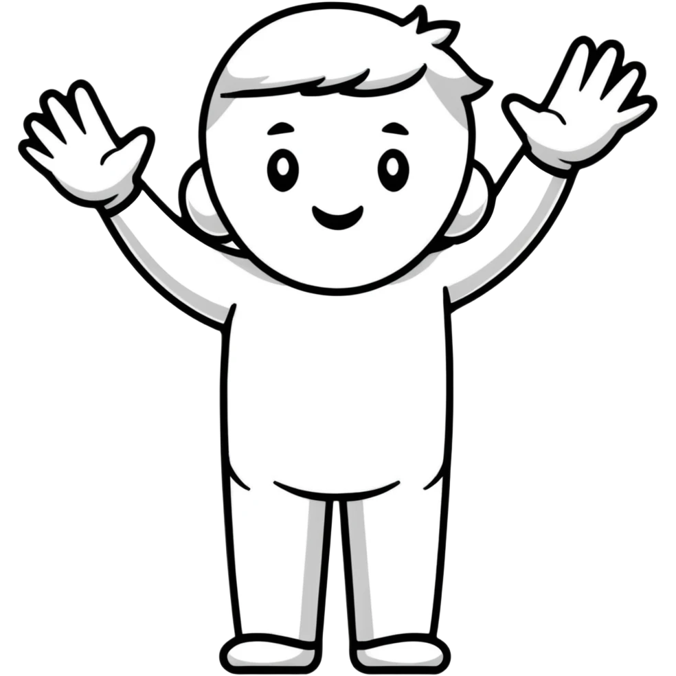 friendly person waving emoji