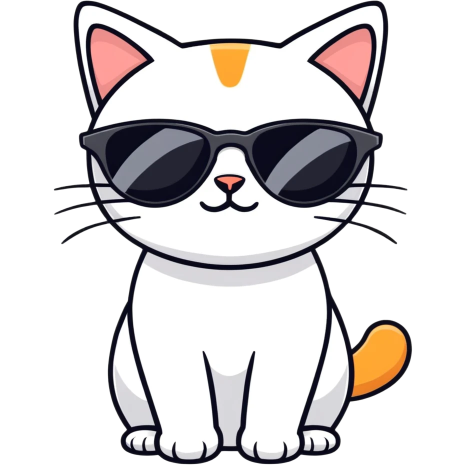 Cat with sunglasses emoji