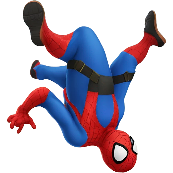 Overweight spider man skydiving emoji
