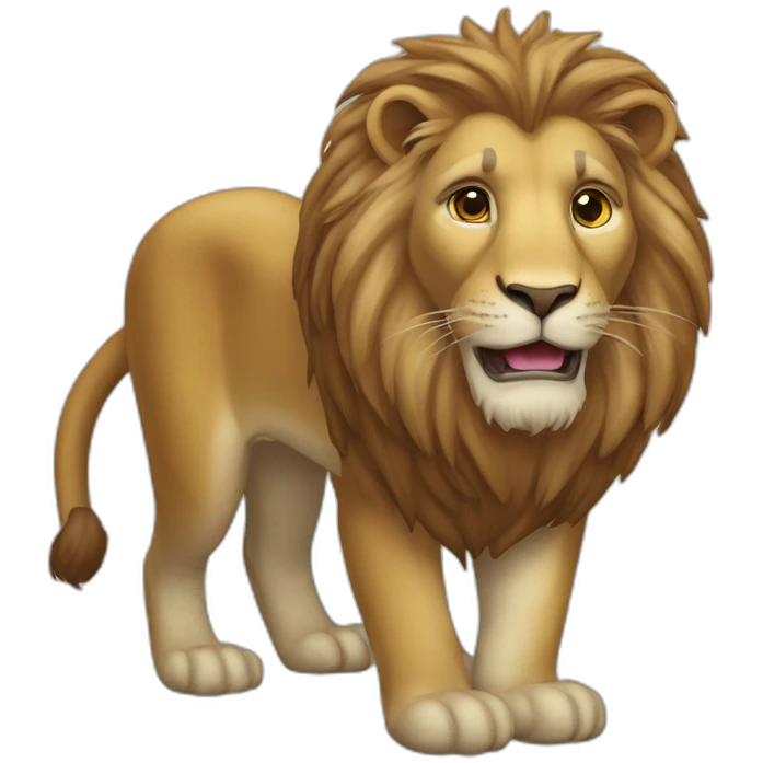 Lion sur loutre sur caca emoji