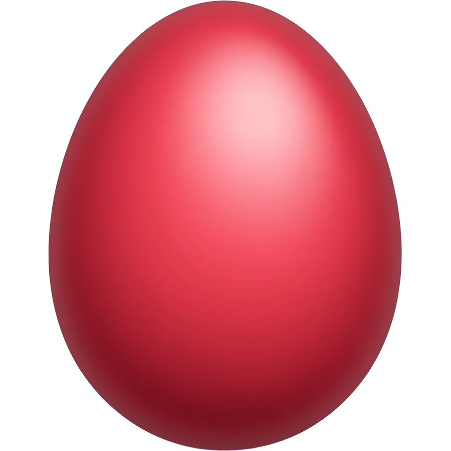 Red egg emoji