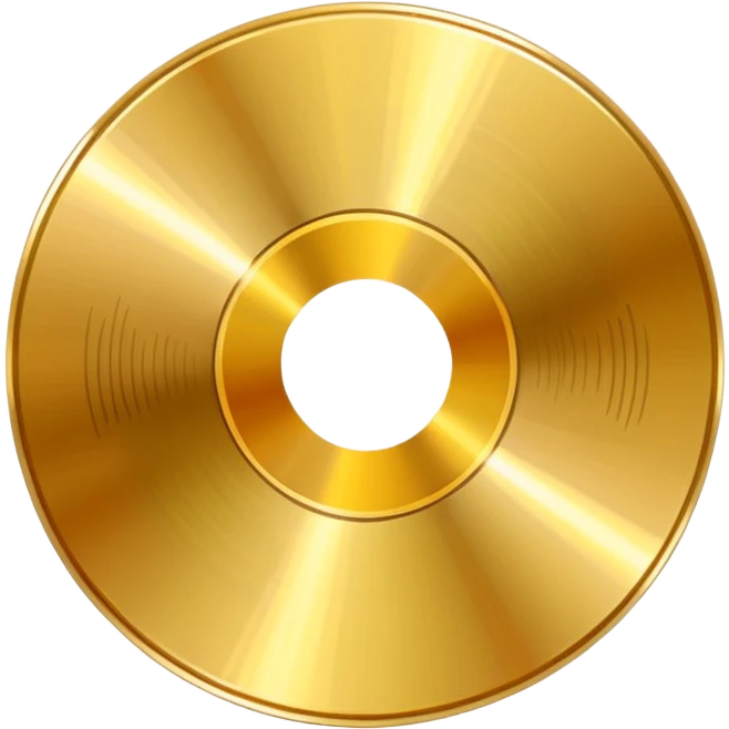 gold CD with a scratch emoji