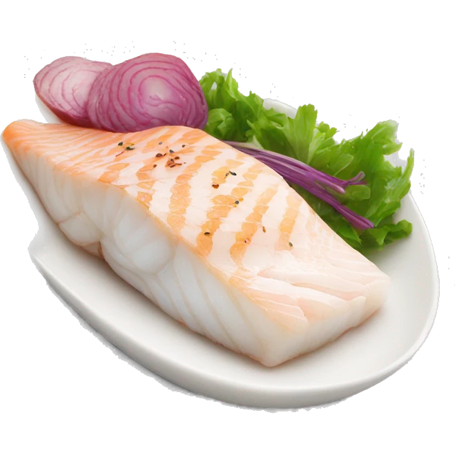 Pacific cod fillet with silver skin steak emoji