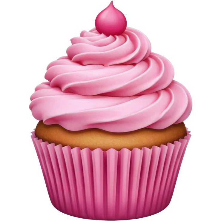 Cupcake with pink icing emoji