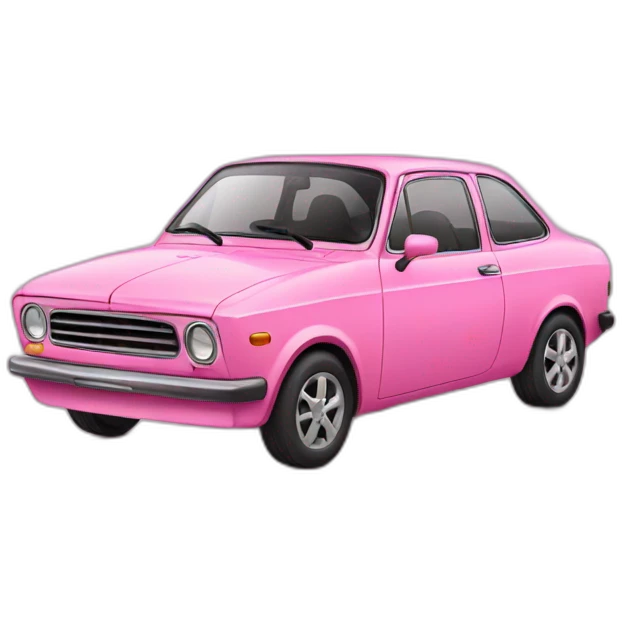 pink car emoji
