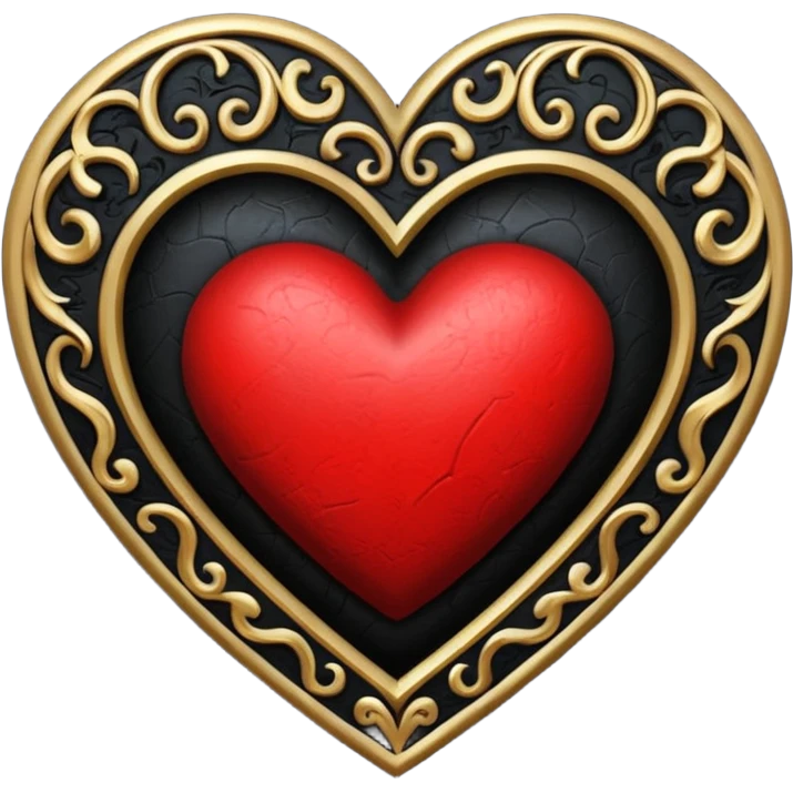 goth heart emoji