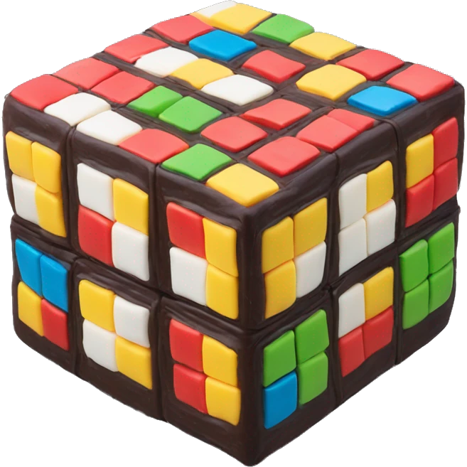 cube Rubik cake emoji