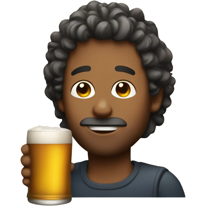 Dude drinking beers emoji