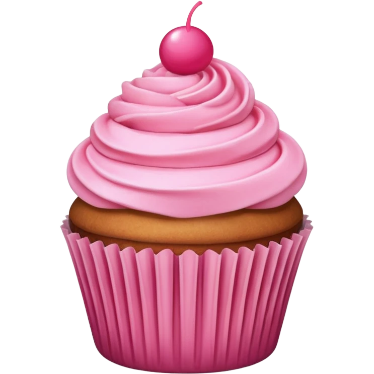 Cupcake with pink icing emoji