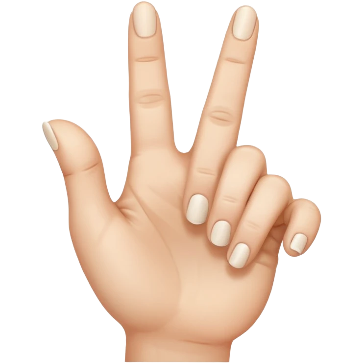 a hand with only the thumb, pointer, and middle finger extended with the remaining 2 fingers down emoji