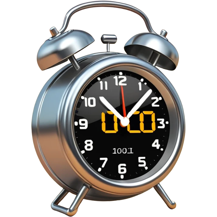 an alarm clock ringing at sunrise, simple and expressive emoji