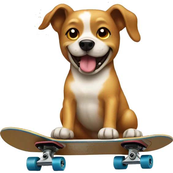 Dog on skateboard  emoji