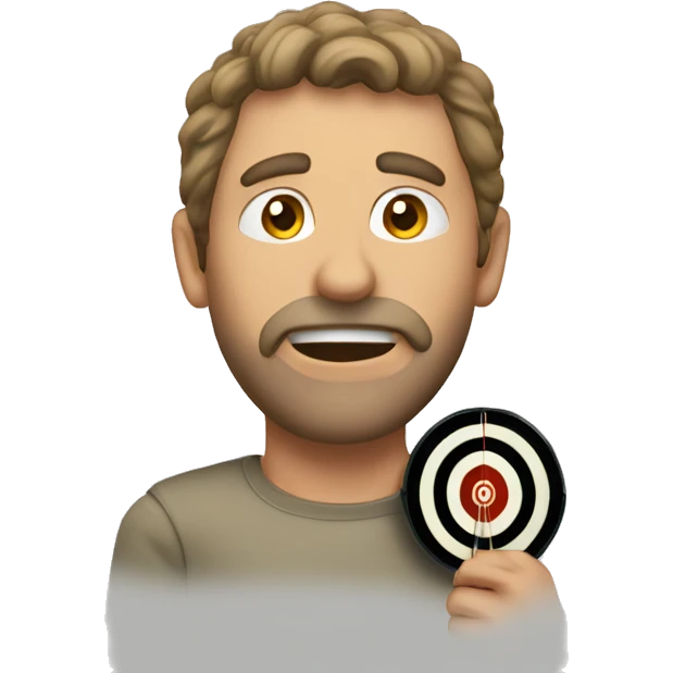 a guy playing dart emoji