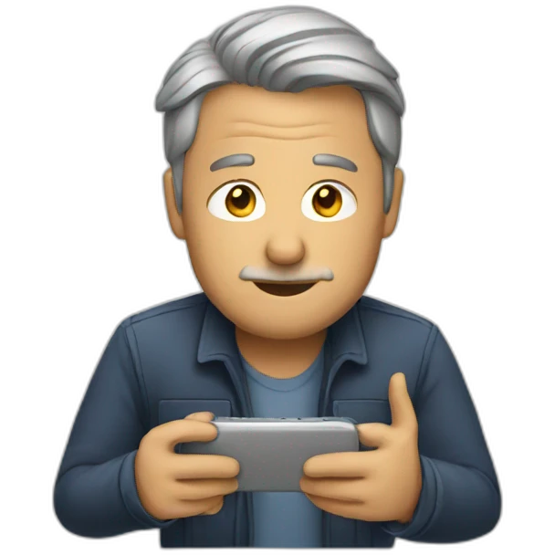 A man using phone emoji