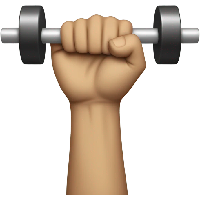 A Arm holding Weight emoji