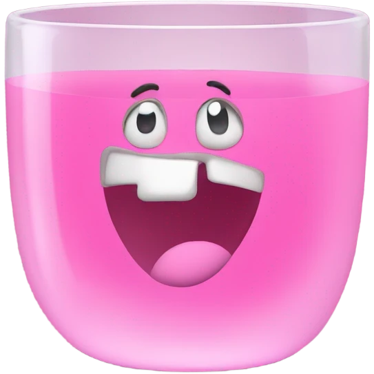 pink sorbent in glass  emoji
