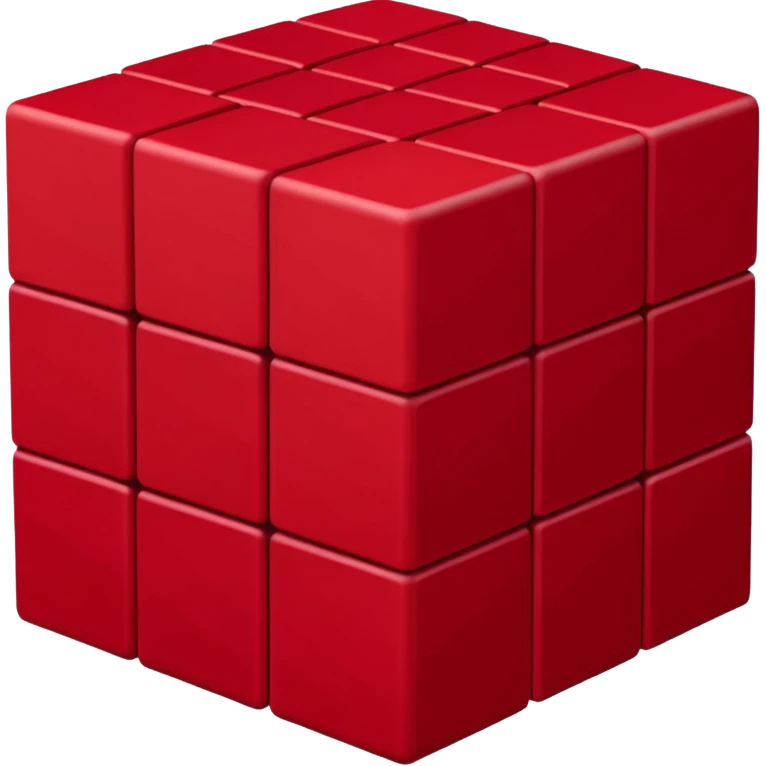A cube made of a one thousand dark red cubes  emoji