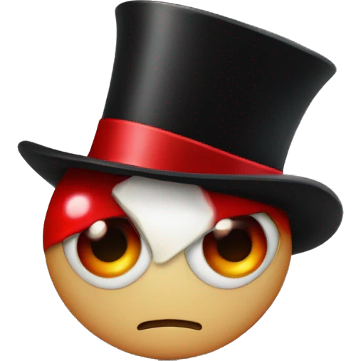 red eye with a top hat emoji