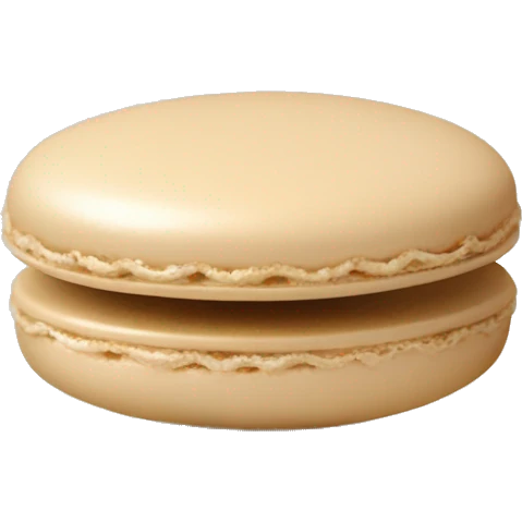 Macarons coquillage beige  emoji