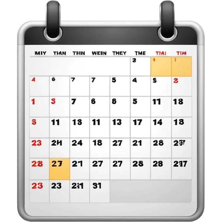 CALENDAR WEEKEND emoji
