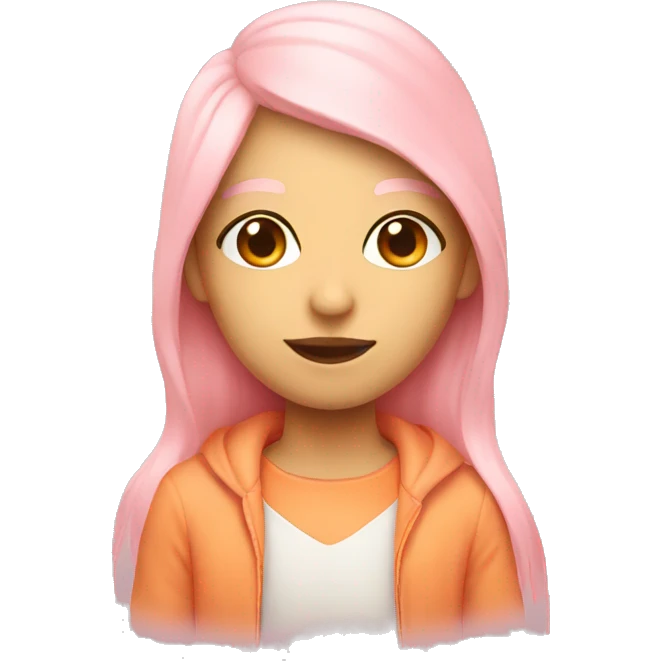 pastel pink tangerine emoji