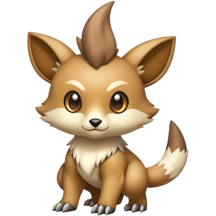 Cute cool fantasy animal hybrid Fakemon full body emoji