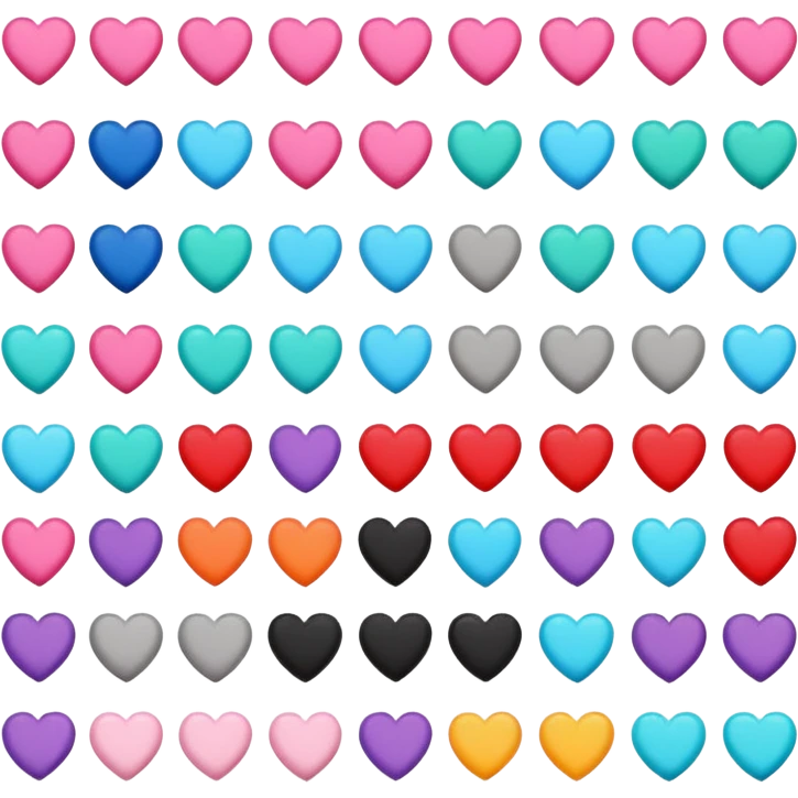 🩷💚🖤❤️🩵🩶🧡💙🤍💛💜🤎 emoji