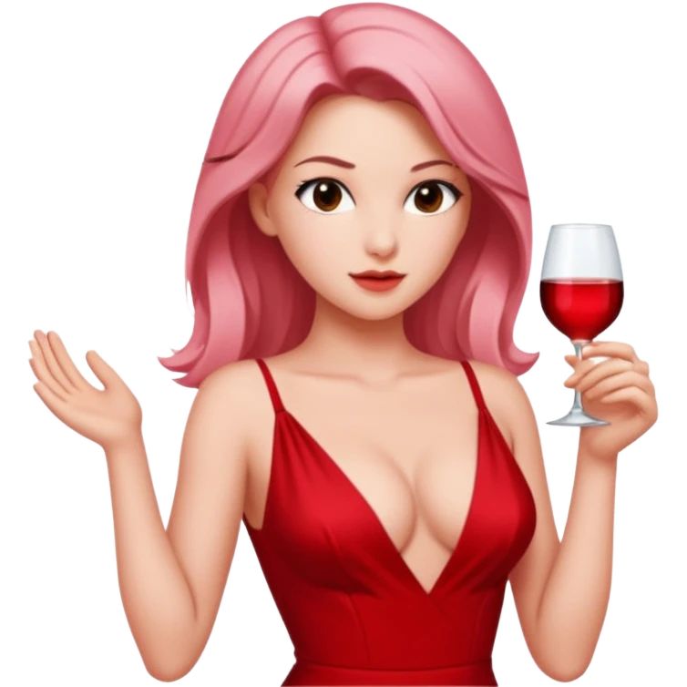 Rosé in short sexy red dress emoji