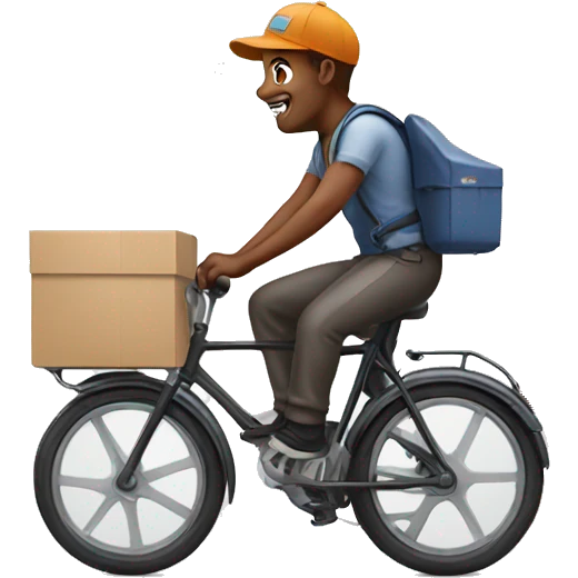 delivery boy on bike emoji