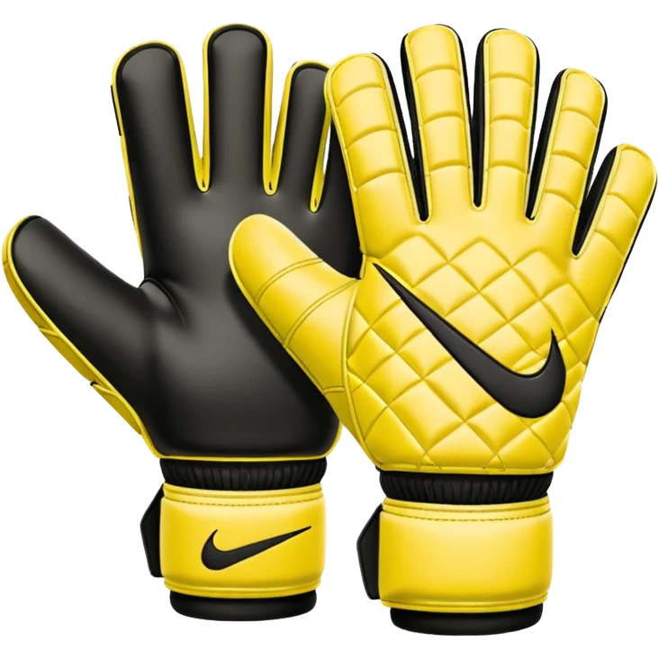 Des gants de gardien de but de foot nike jaune emoji