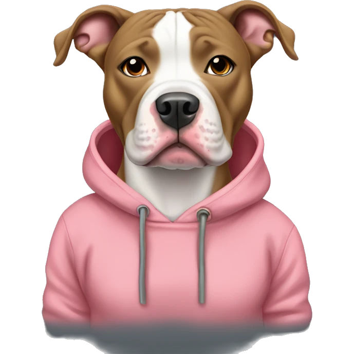 Pit bull wearing a sweatshirt  emoji