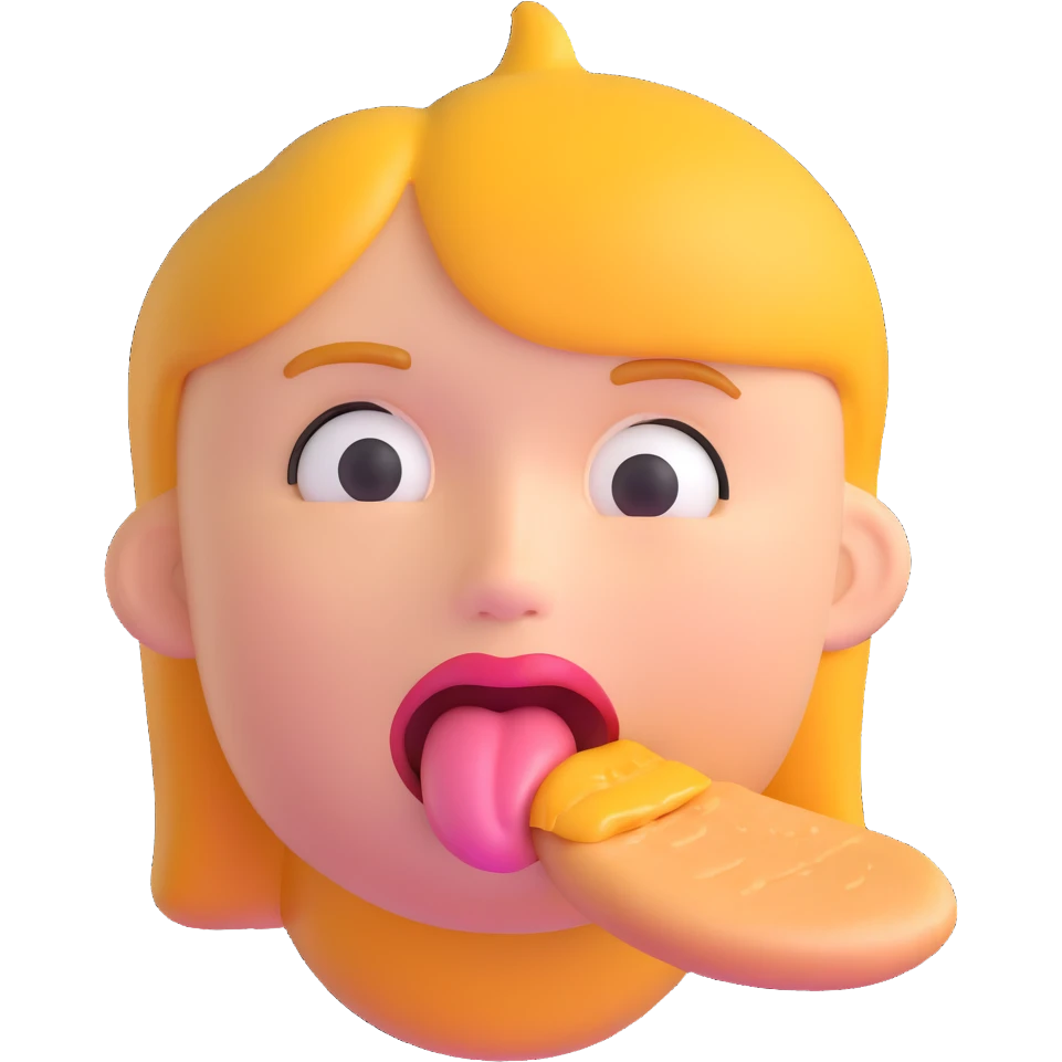 delighted face with tongue out tasting delicious food emoji