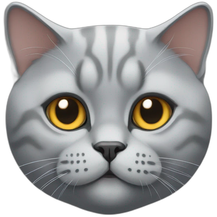 A British shorthair cat emoji