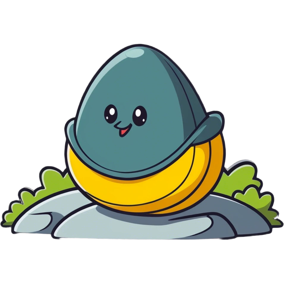 Mussel on a rock emoji
