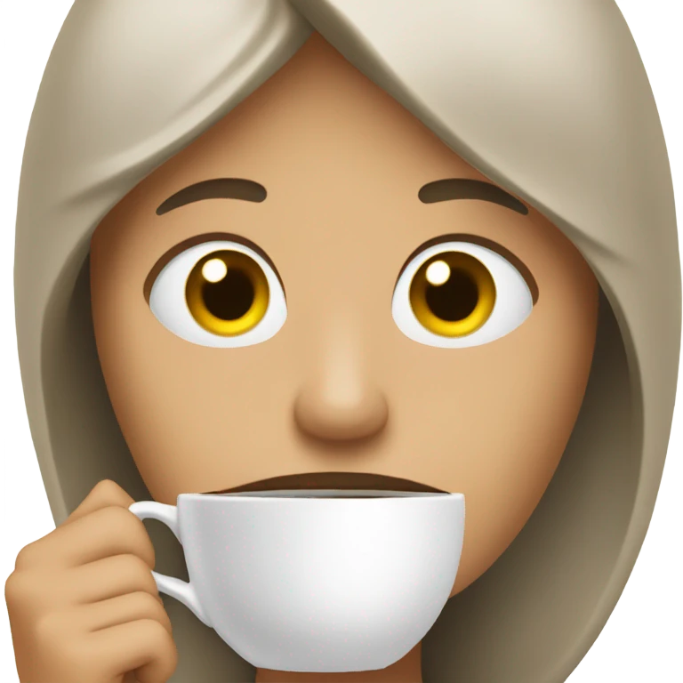 an emoji of a person siping tea emoji