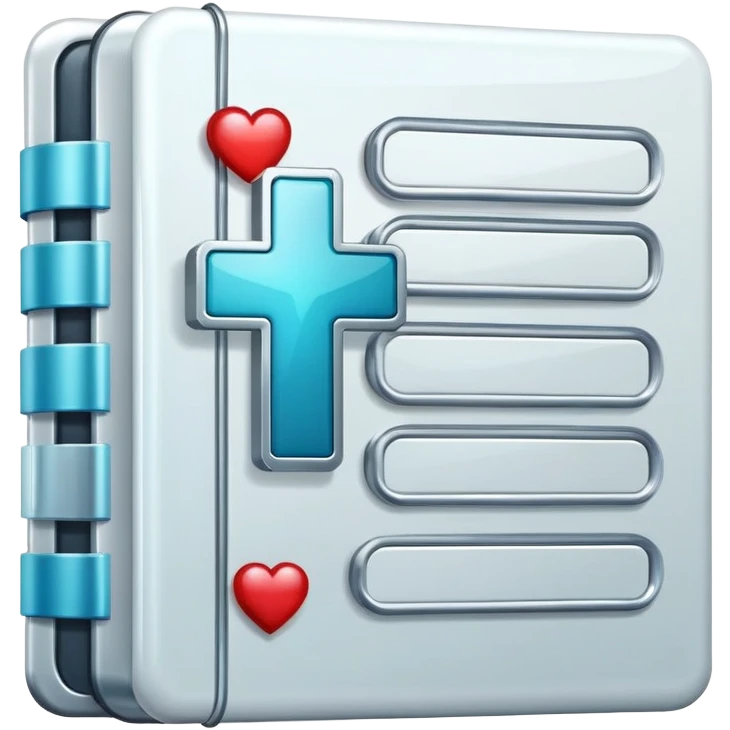 Medical database with health records icon emoji