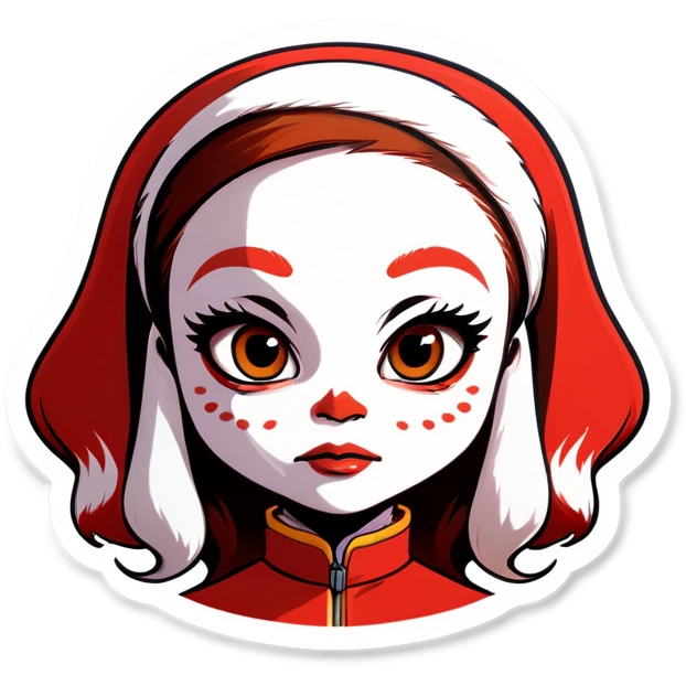 allegra with a toghe in face emoji