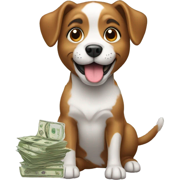 Dog teaching finance  emoji
