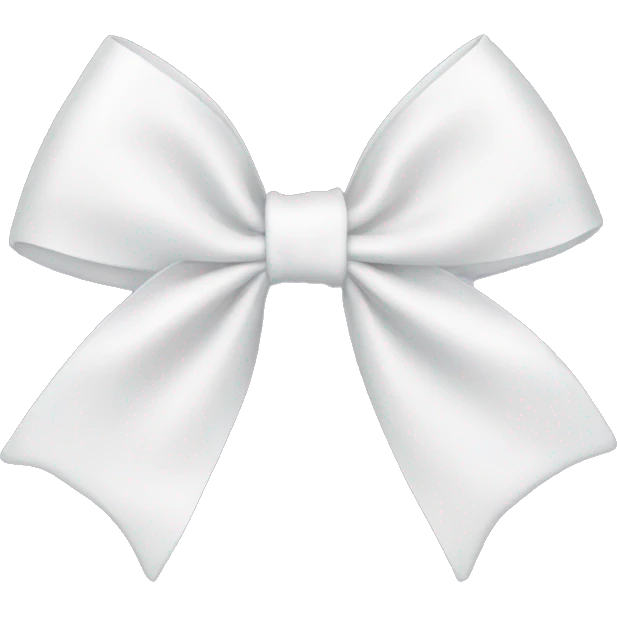 Coquette white bow emoji