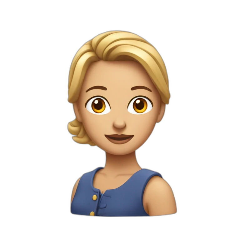 Une femme avec un zizi sur la tête emoji