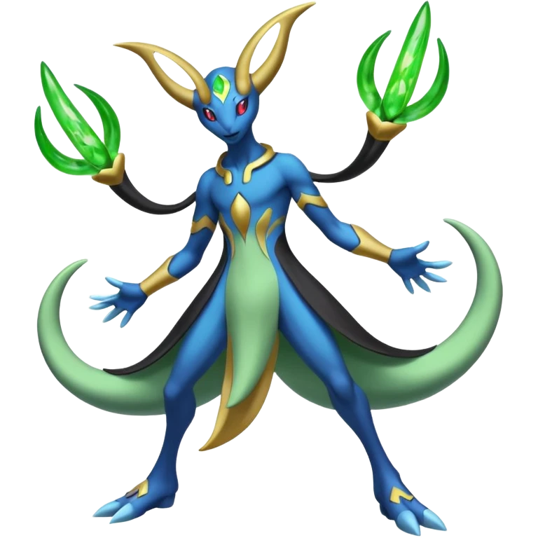 Cresselia-Zygarde-Electrike-Fakémon-fusion, full body emoji