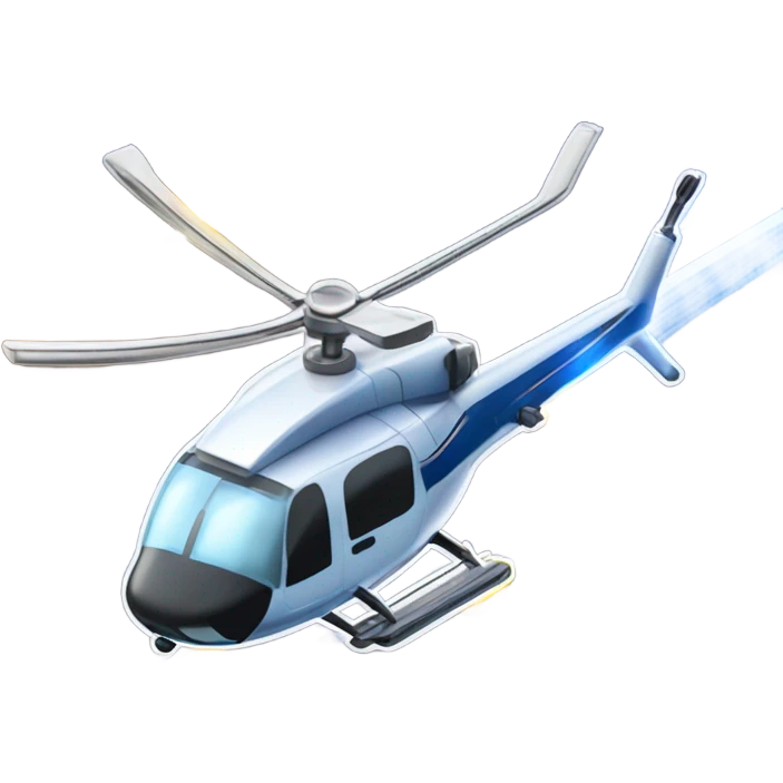 Helicopter and police cars chasing car emoji