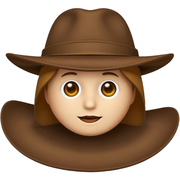 brown color hat emoji