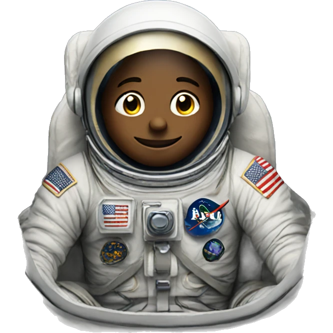 An astronaut sitting on the moon  emoji