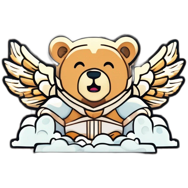 Heavenly bear of power at work emoji